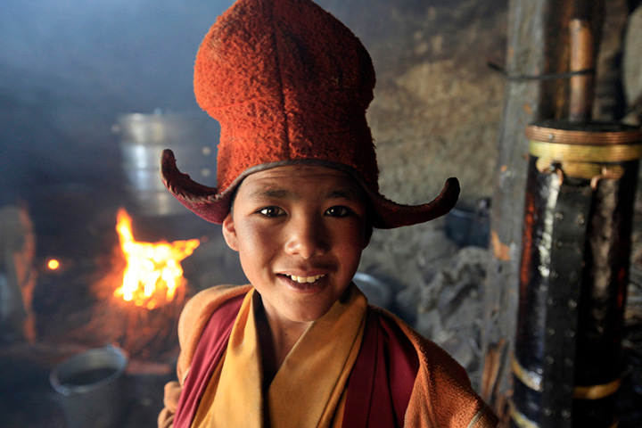 [image]ザンスカールの少年僧　チベット高原 ©野町 和嘉