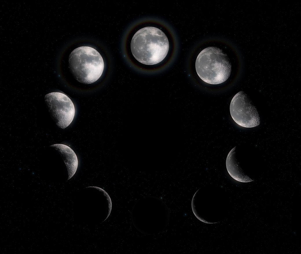 [image]満月から新月までのムーンフェーズ